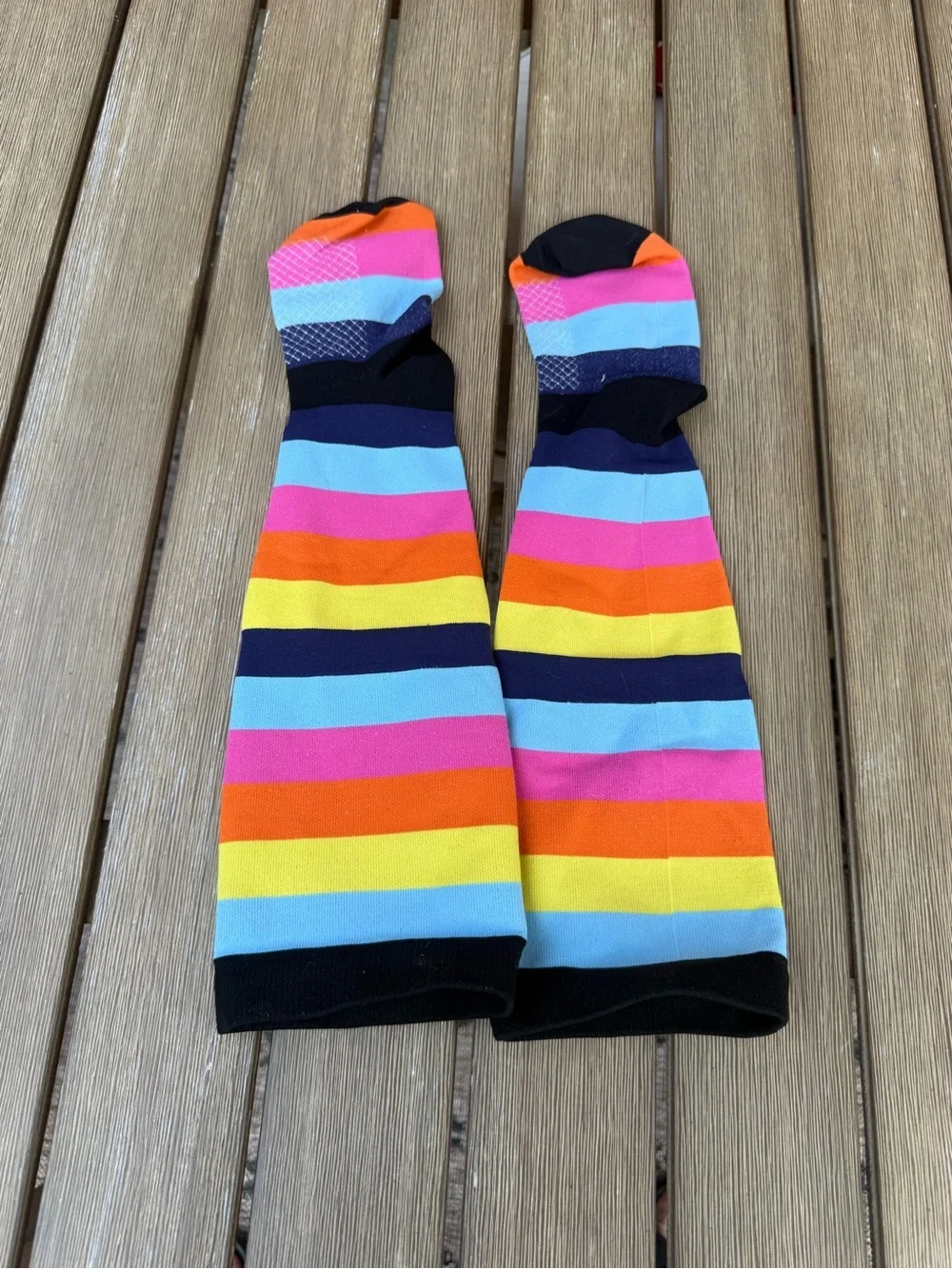 Rainbow Compression Socks 4XL Knee High Graduated Compression Socks Multicolor